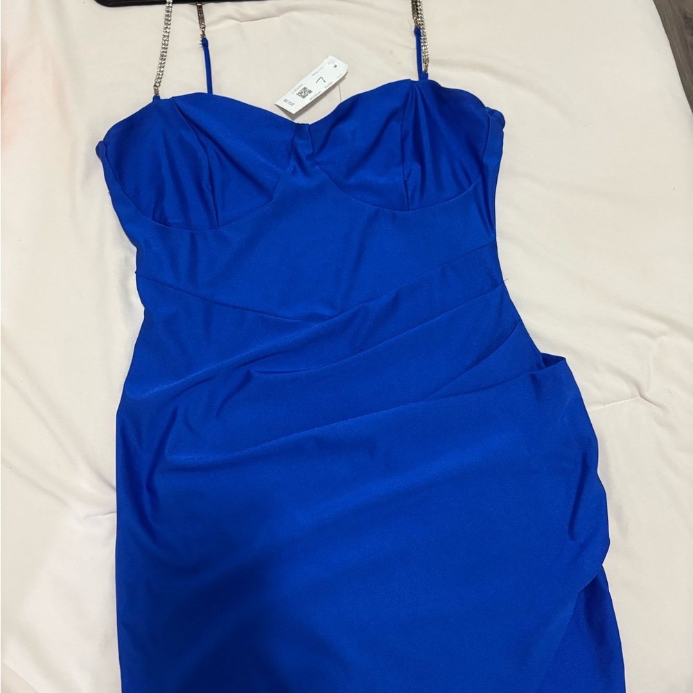 Elegant Blue Women's Dress